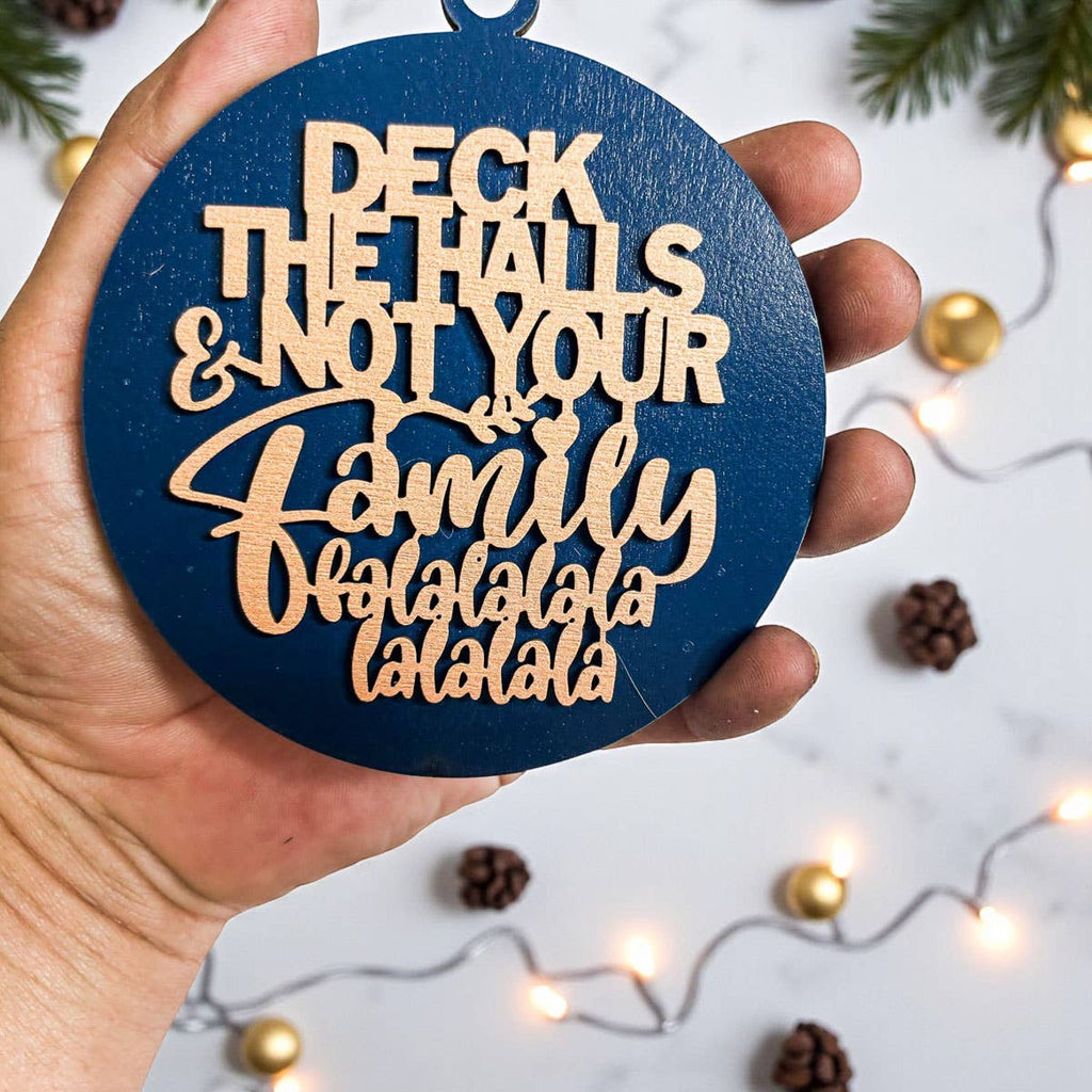 Hanging Christmas Decor + Handmade Wooden Ornament Funny