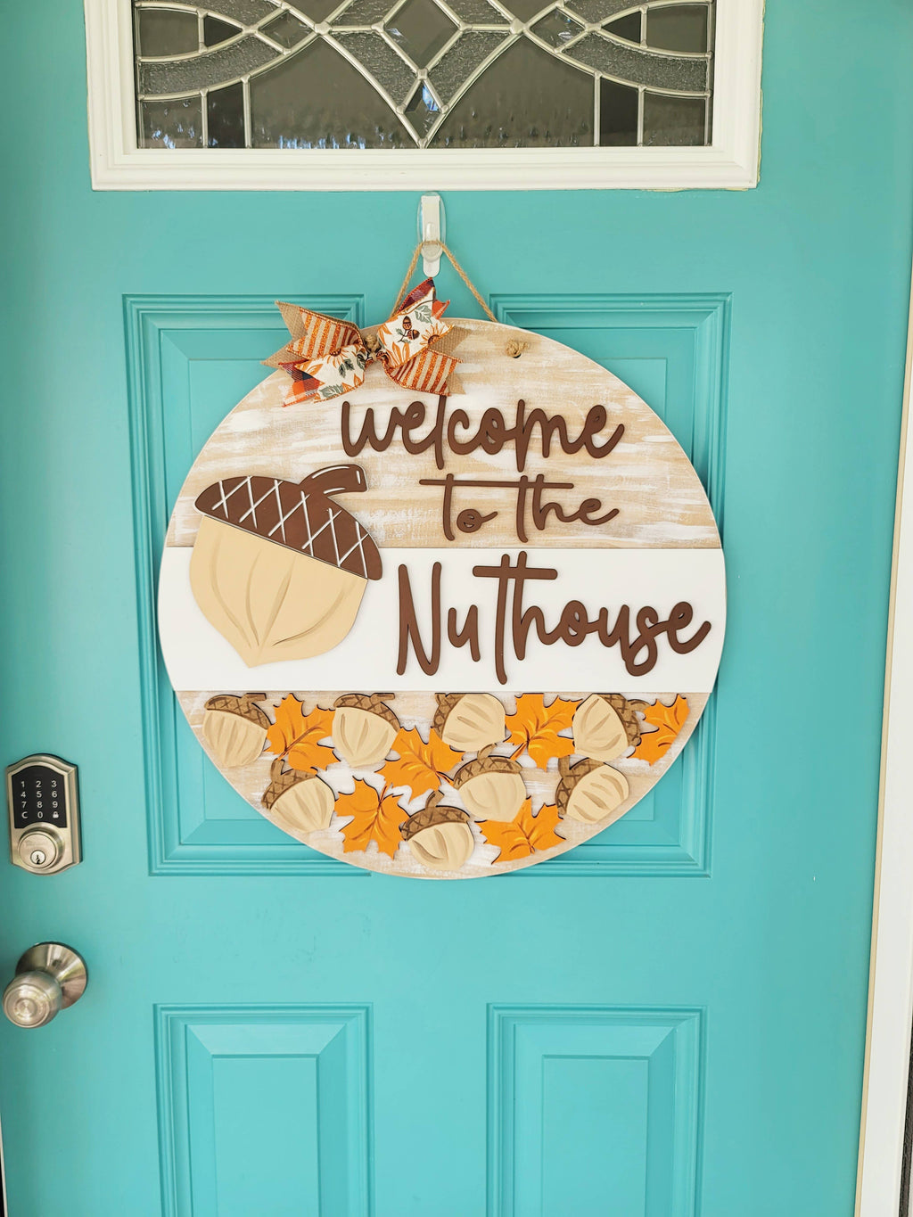 DIY Welcome to the Nuthouse Door Hanger