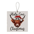 Holy Cow It's Christmas Square Ornament