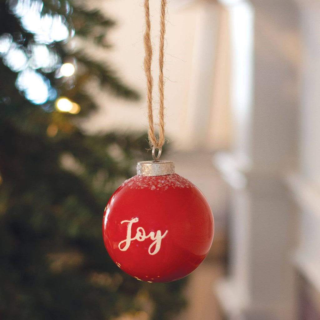 Red Ceramic Ornament Joy