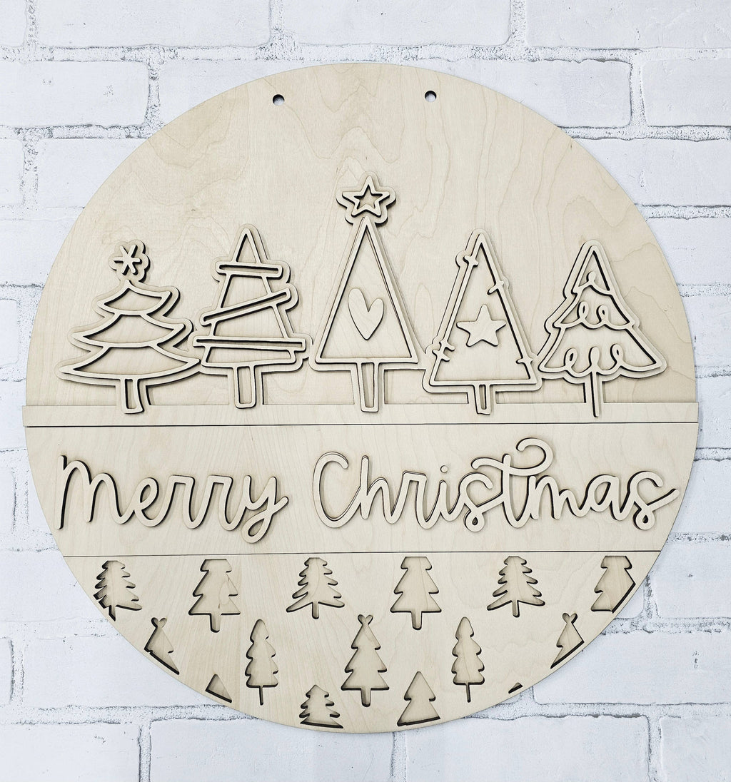 DIY Christmas Tree Door Hanger