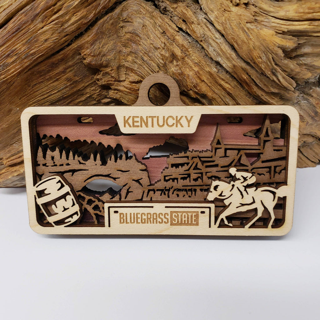 Kentucky State License Plate Ornament