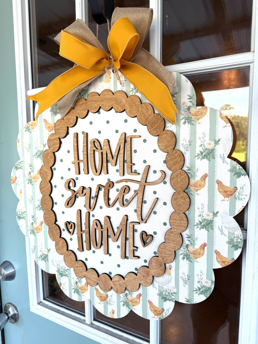 HOME SWEET HOME CHICKEN STRIPES