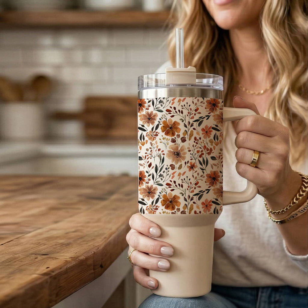 Fall Bohemian Floral Gifts & Drinkware 40oz Autumn Tumbler