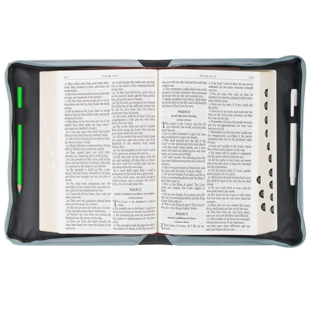 Bible Cover Fashion Teal Trust Prov. 3:5