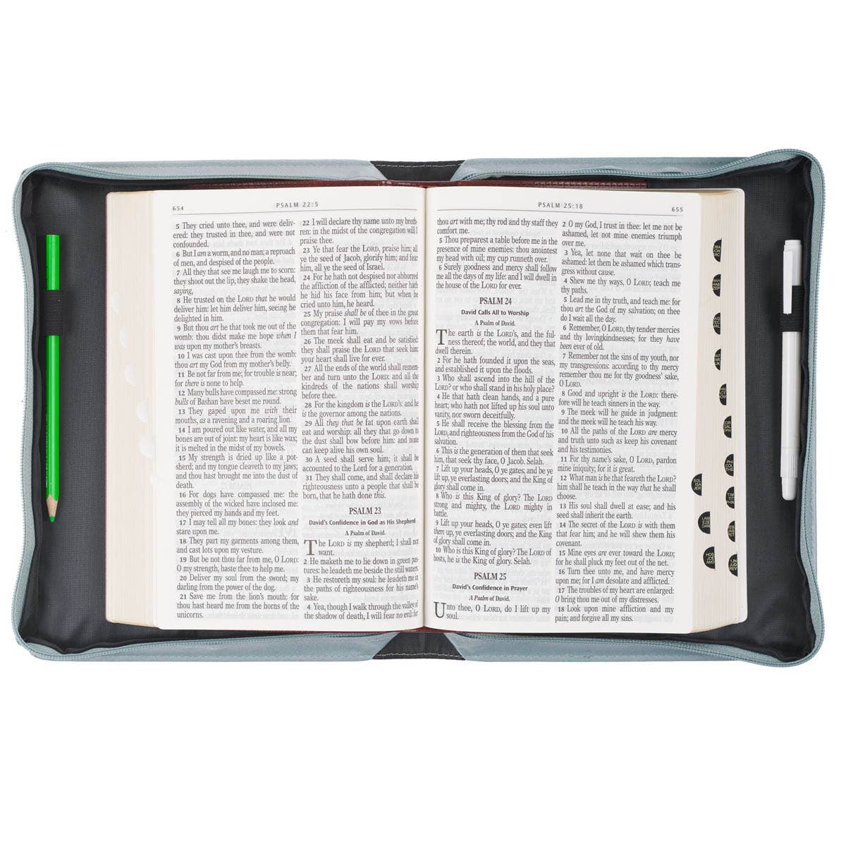 Bible Cover Fashion Teal Trust Prov. 3:5