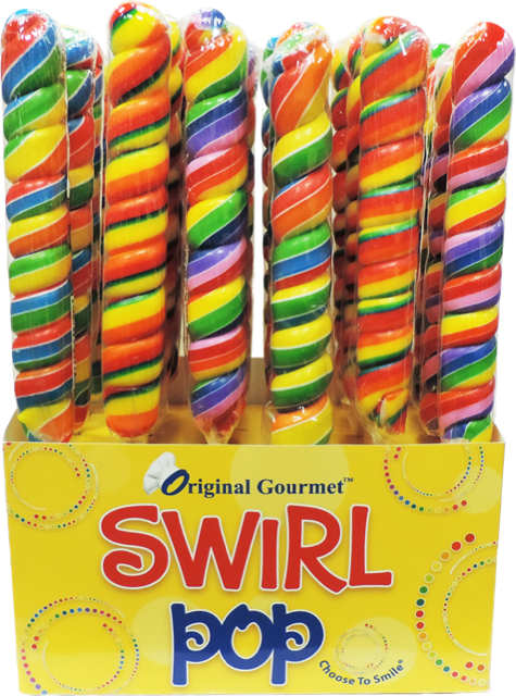 Original Gourmet Giant Spiral Swirl Pops, 5oz, 24ct