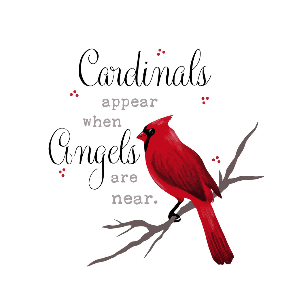 "Cardinals Appear" - Woven Tapestry Throw