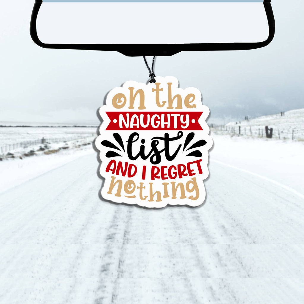Naughty List, Hanging Air Freshener Christmas for Cars