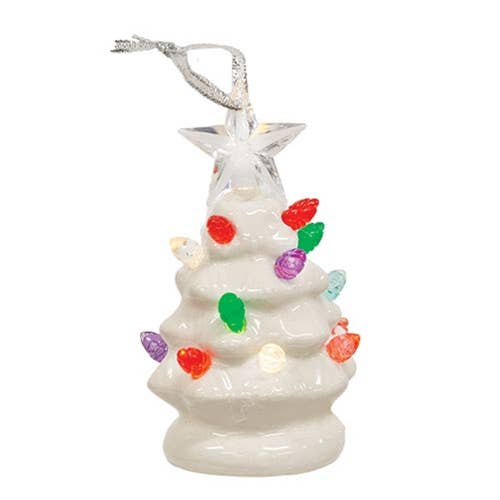 Ceramic Tree Glow Ornament - 3 Assorted