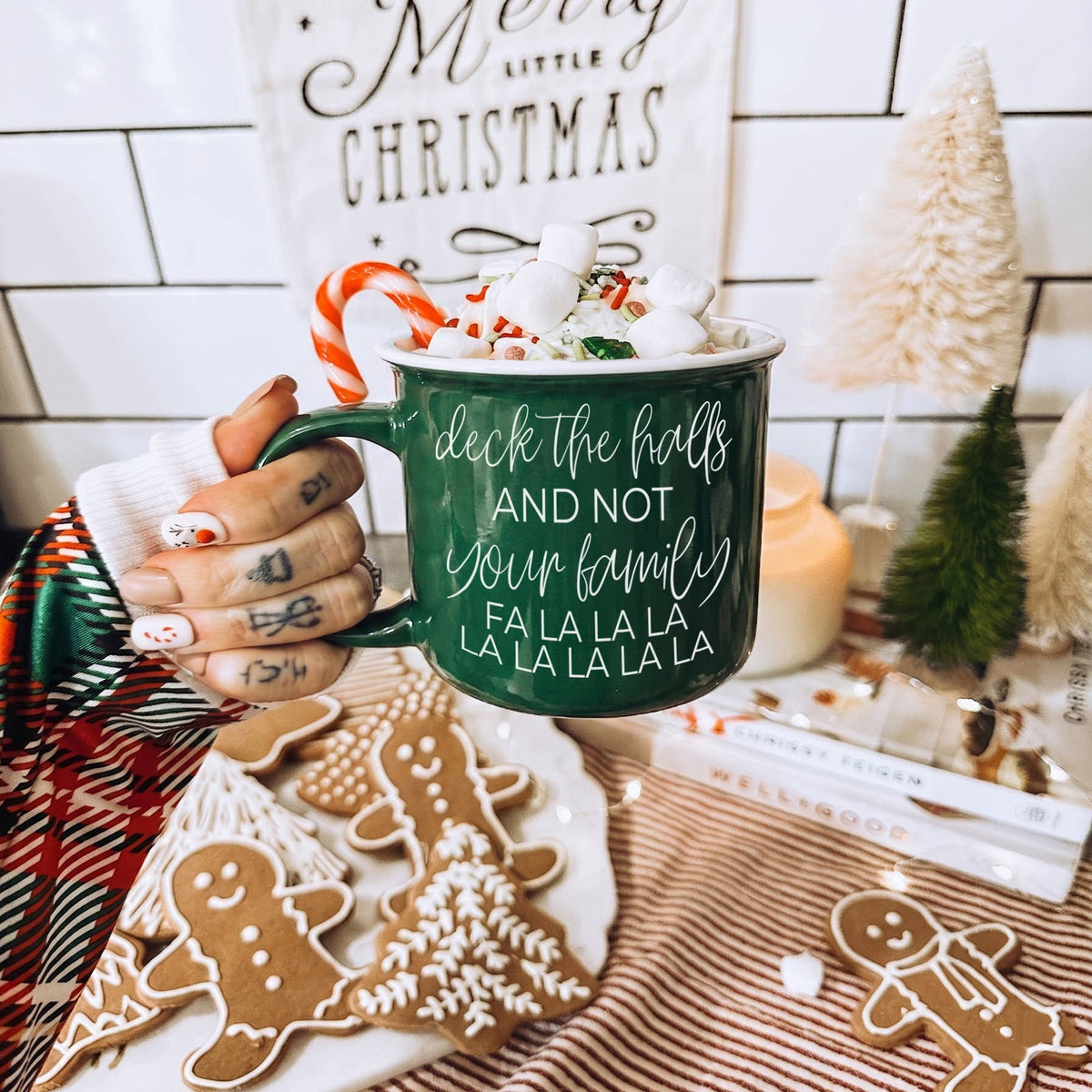 Grinch Face Mugs, Sarcastic Christmas Cup Holiday Humor Gift