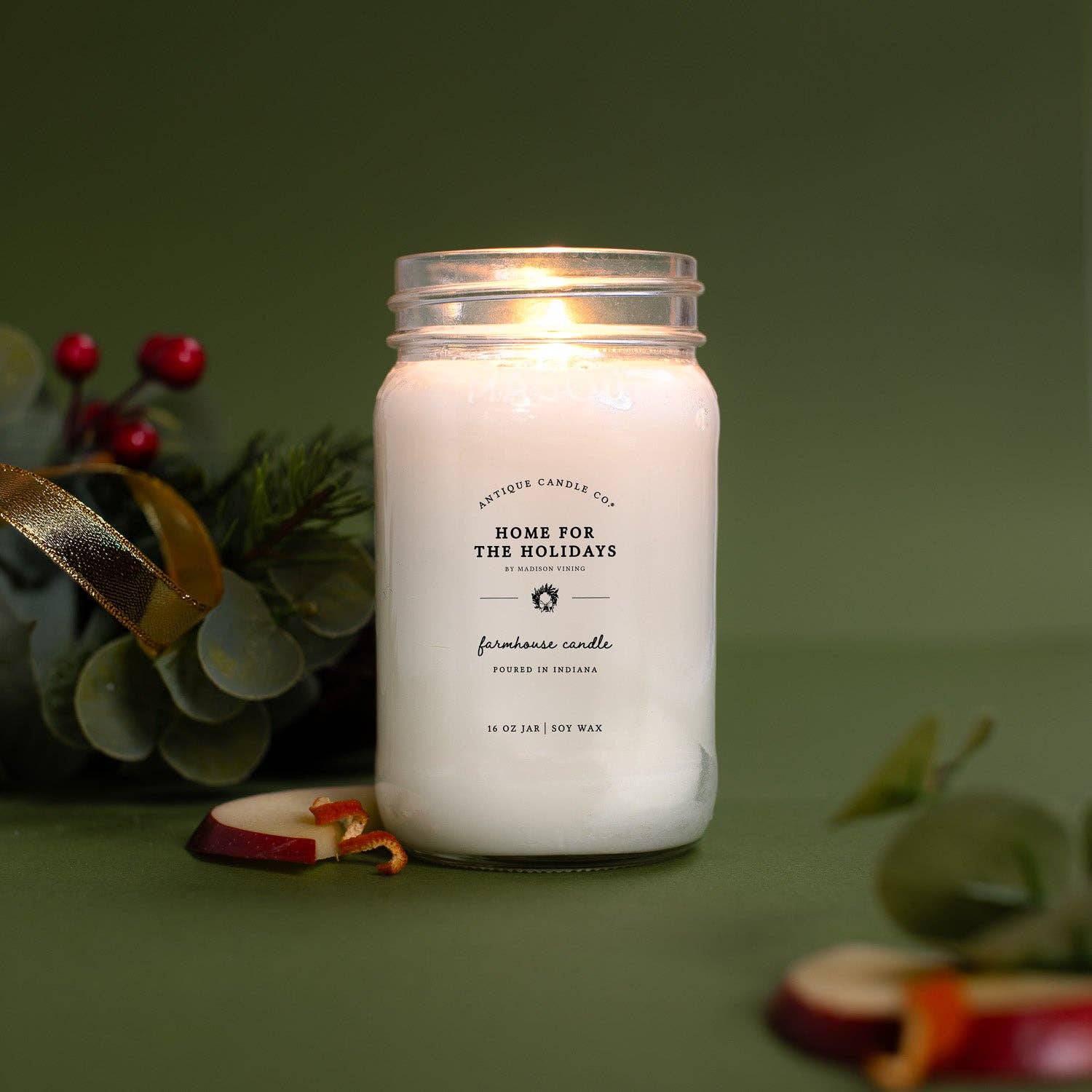 Home for the Holidays - Soy Wax Mason Jar Candle