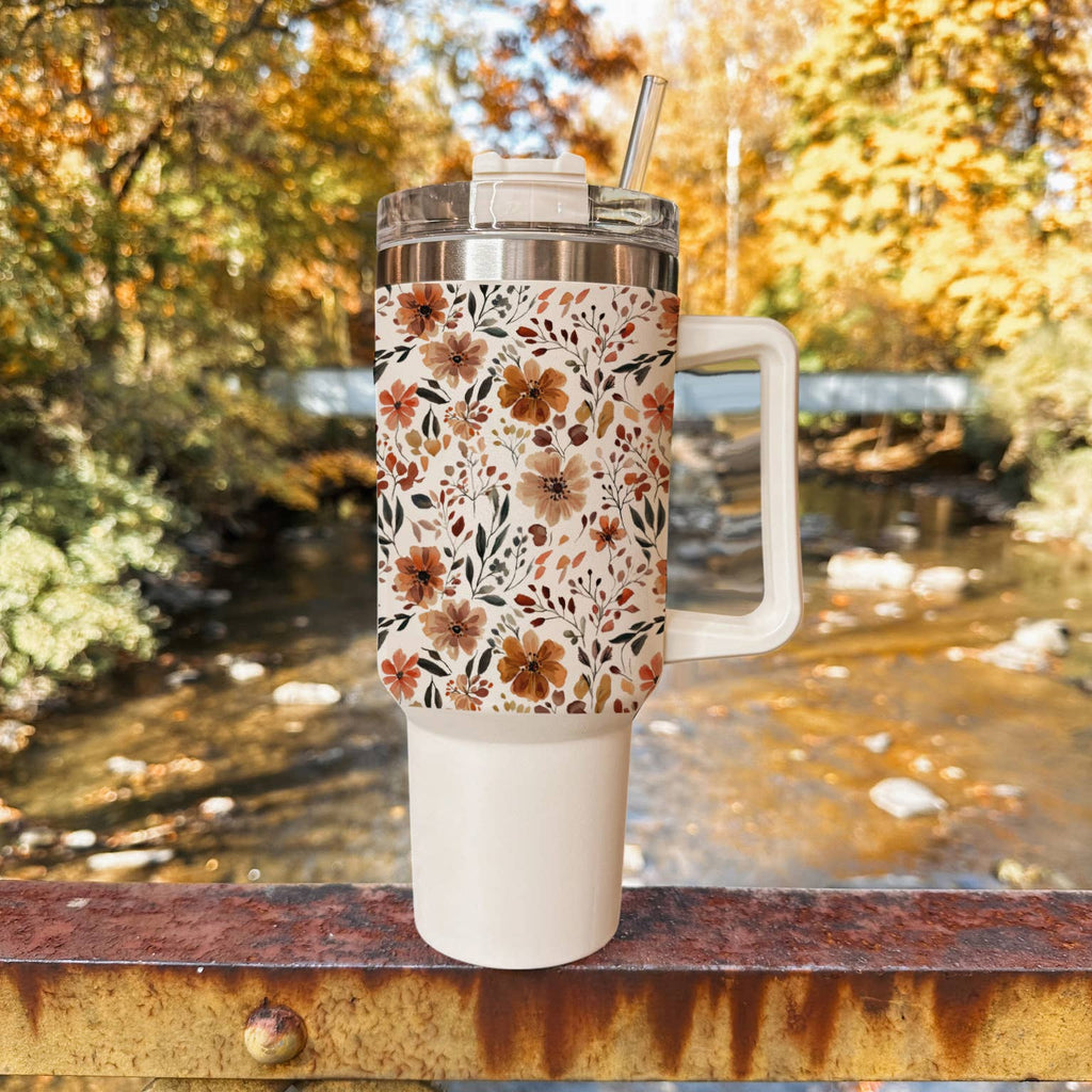 Fall Bohemian Floral Gifts & Drinkware 40oz Autumn Tumbler