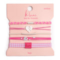 "Hope" Silver & Pink Breast Cancer Awareness Hair Tie Bracelets