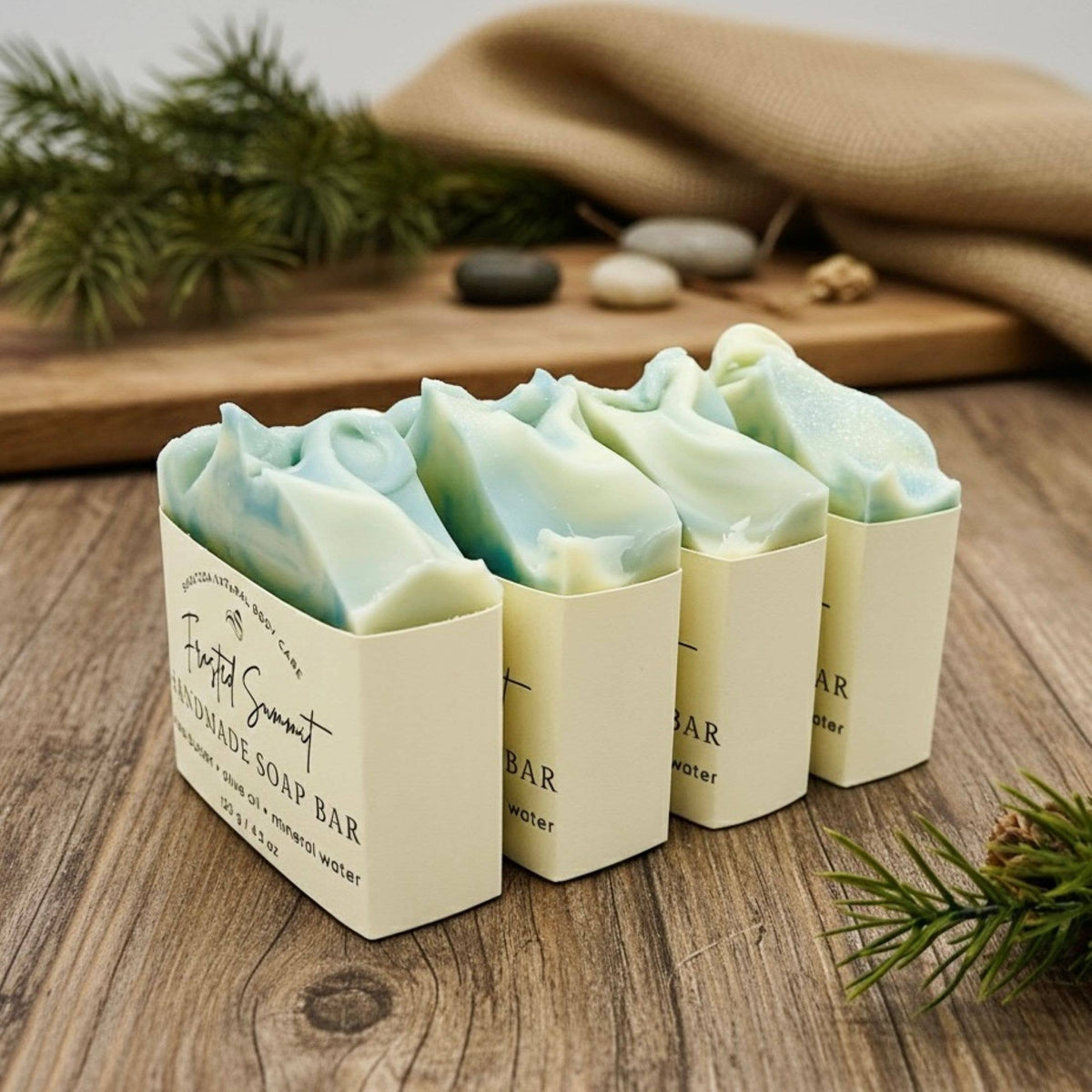 Frosted Summit Handmade Soap Bar Fresh Pine Scent SEASONAL