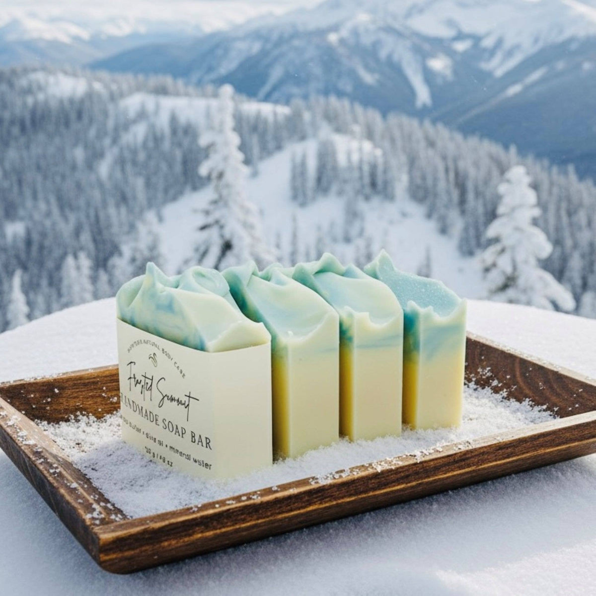 Frosted Summit Handmade Soap Bar Fresh Pine Scent SEASONAL