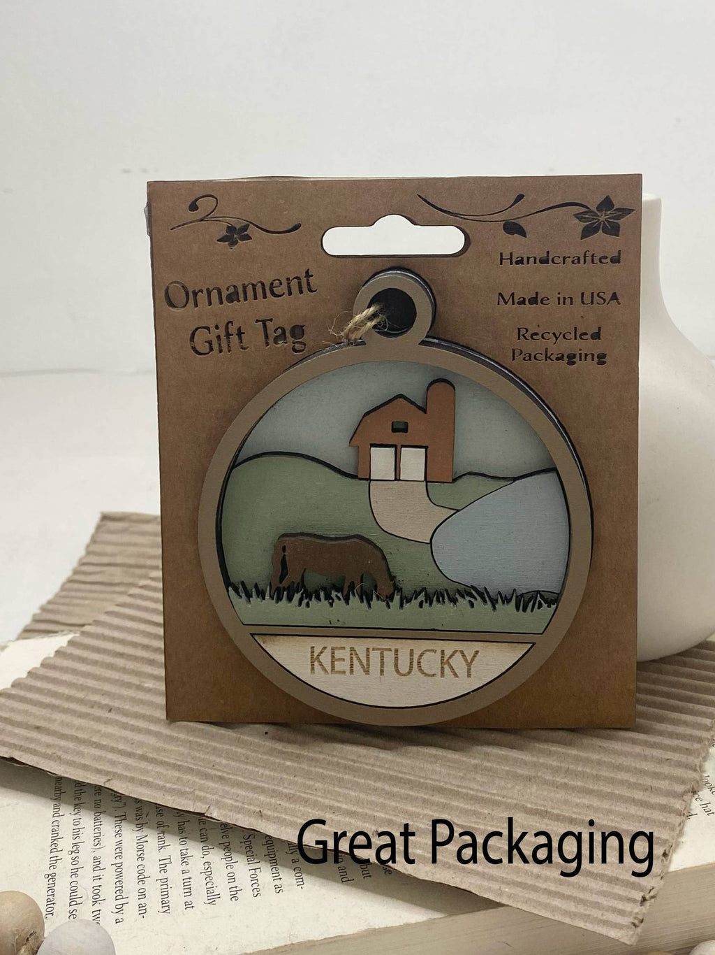 Kentucky State Ornament or Gift Tag