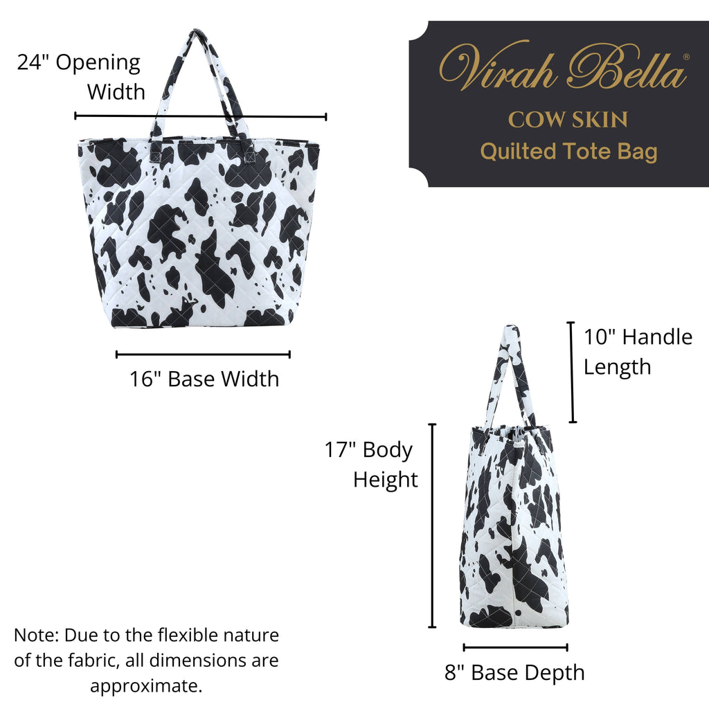 "Cow Skin" Designer Quilted Tote Bag