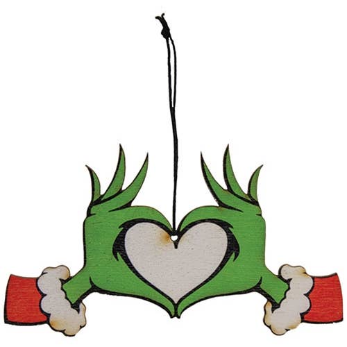Grinch Wooden Cutout Ornament - 4 Assorted