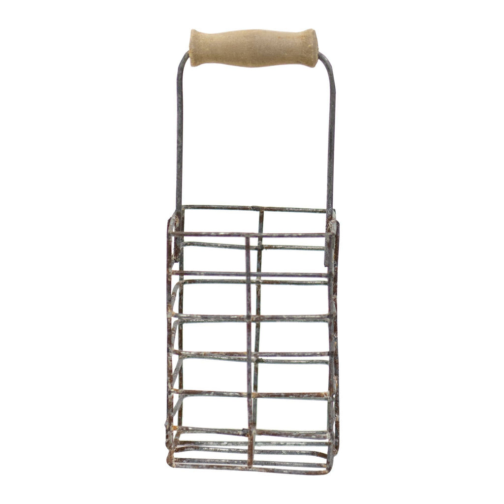 Mini Wire Tall Basket w/Handle