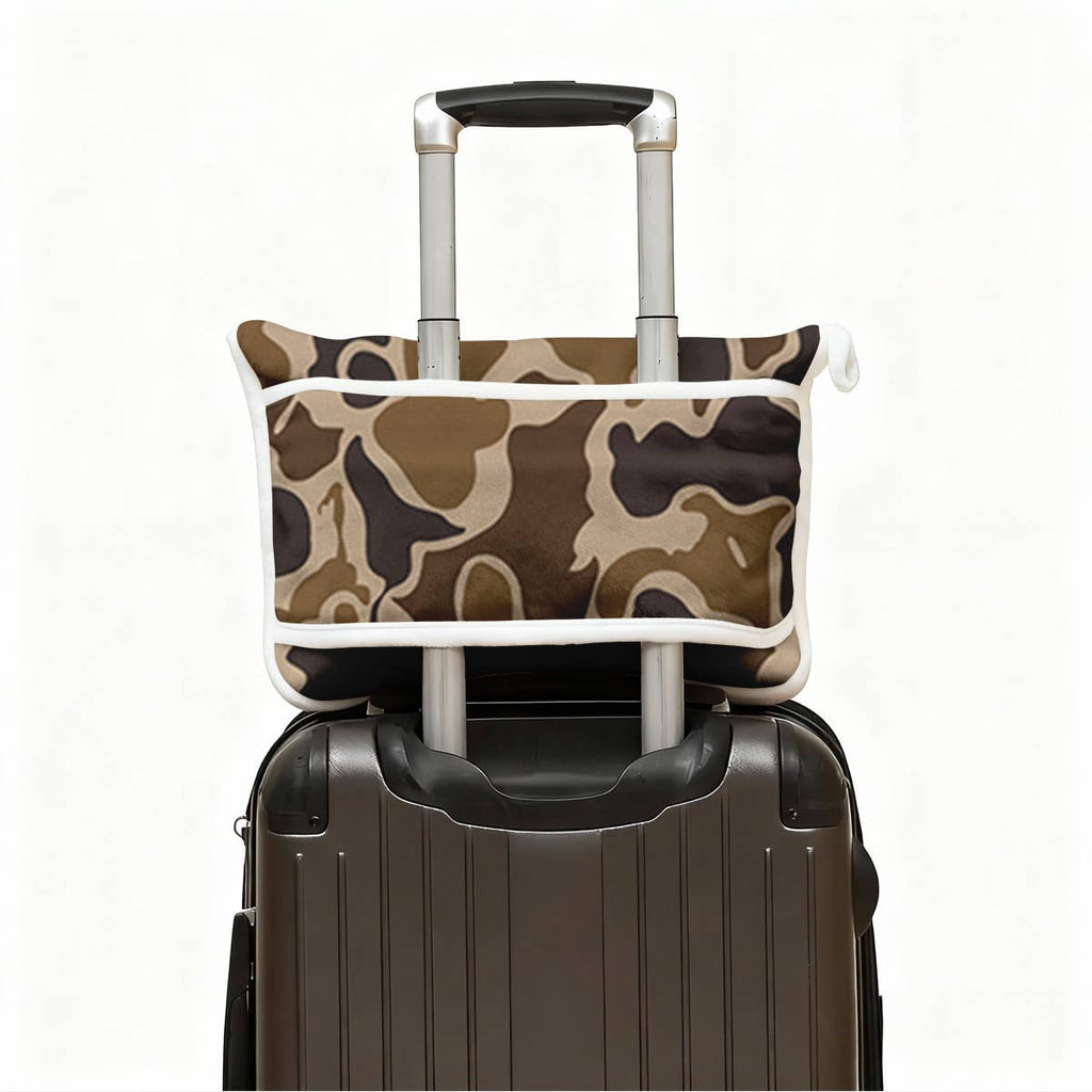 "Duck Camo" Plush Travel Blanket with Matching Case