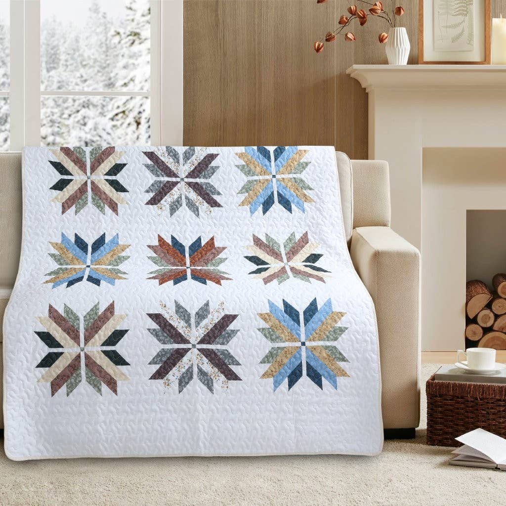Virah Bella "Autumn Star" Quilted 50x60 Throw Blanket