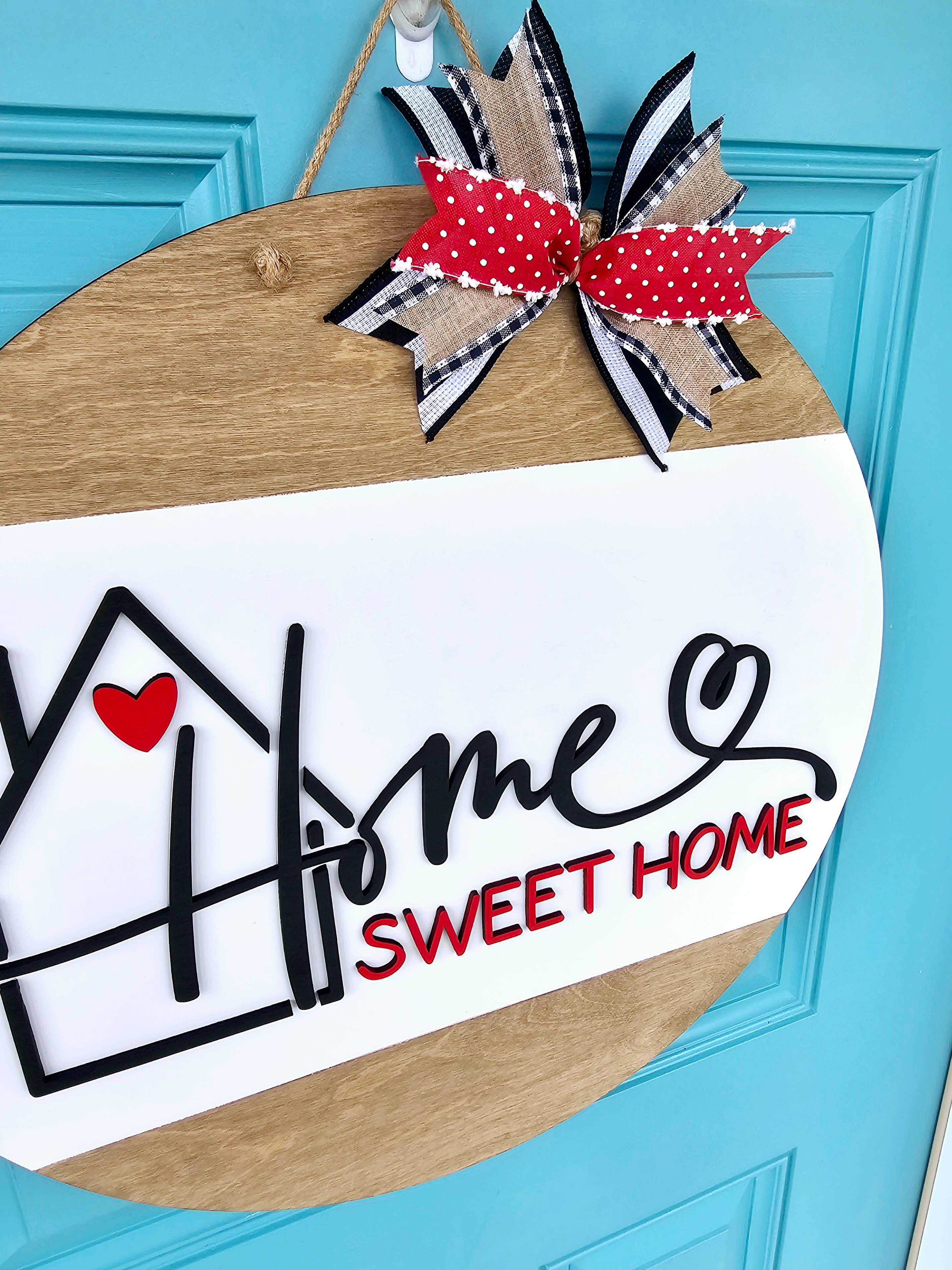 DIY Home Sweet Home House Door Hanger