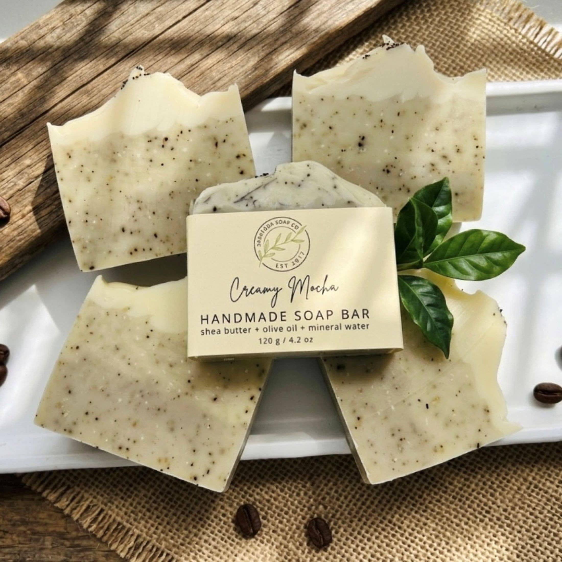Creamy Mocha Handmade Coffee Soap Bar VEGAN COLD PROCESS
