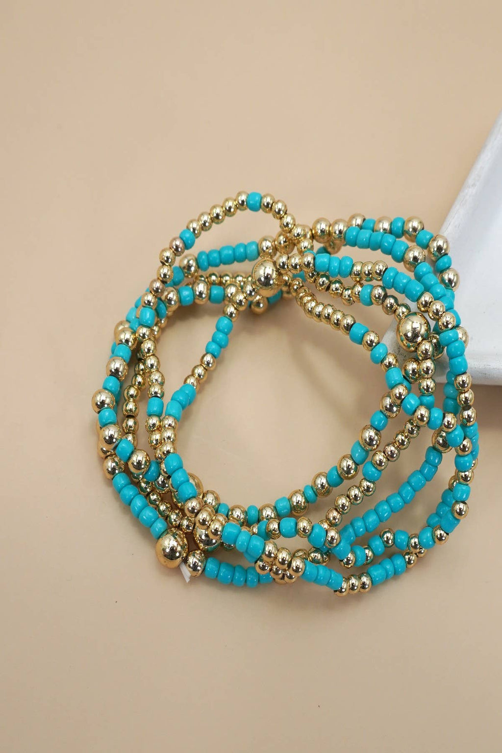 MULTI LAYER BALL CHAIN BEADED BRACELET | 40B5177