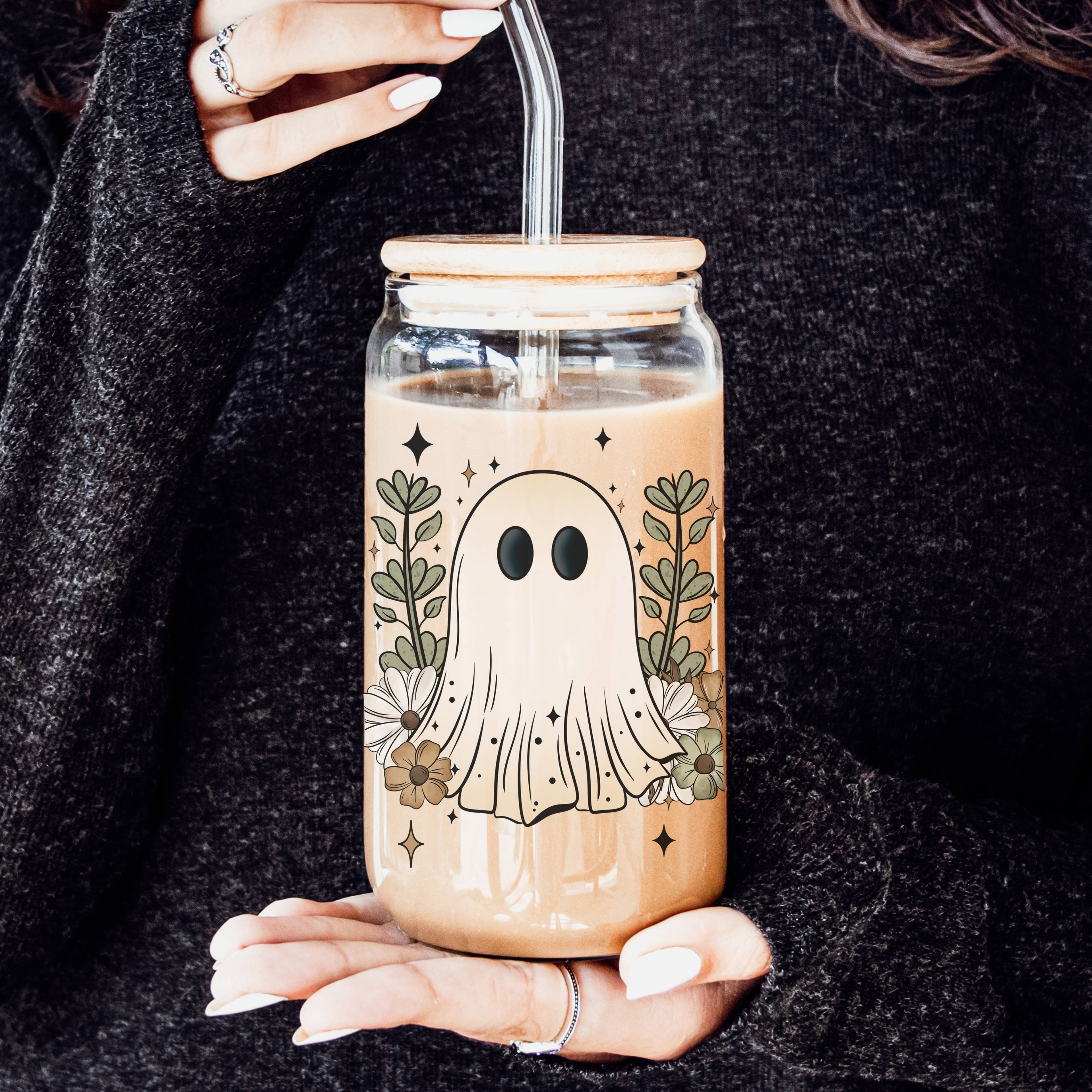 Halloween Tumblers Cute Fall Glass Cup Gifts & Kitchen Decor