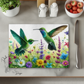 Hummingbird Gardens / Nature Lovers Glass Cutting Board
