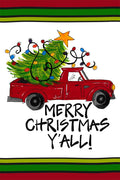 Merry Xmas Yall Truck Flag