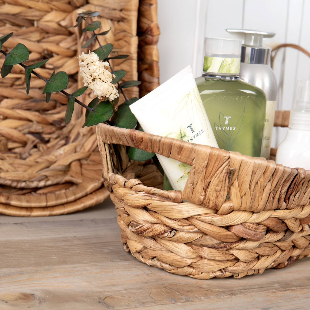 Natural Hyacinth Tub w/Wire Frame