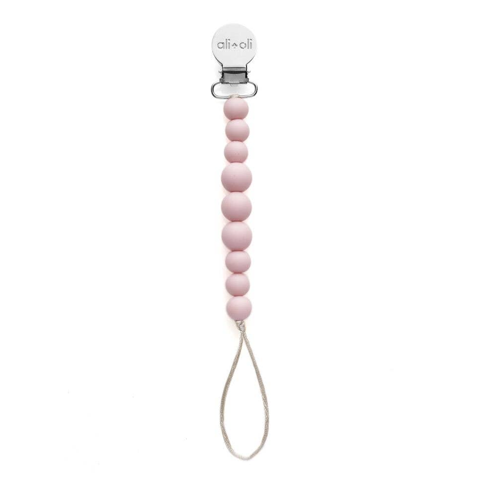 Ali+Oli Silicone Pacifier Clip (Pink)
