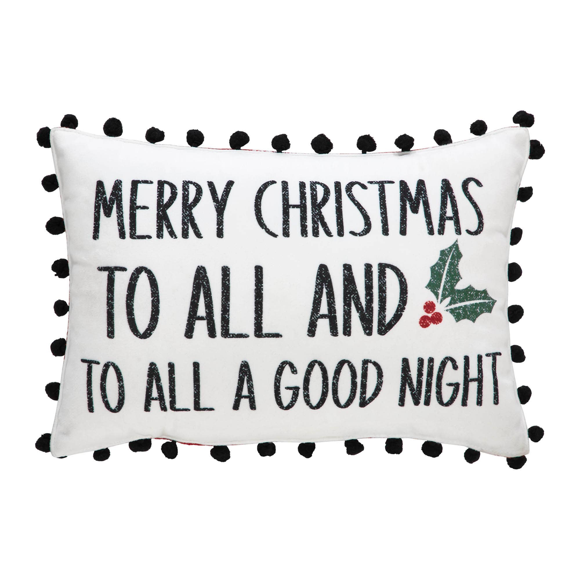 Christmas Merry to All Lumbar Throw Pillow 9.5x14