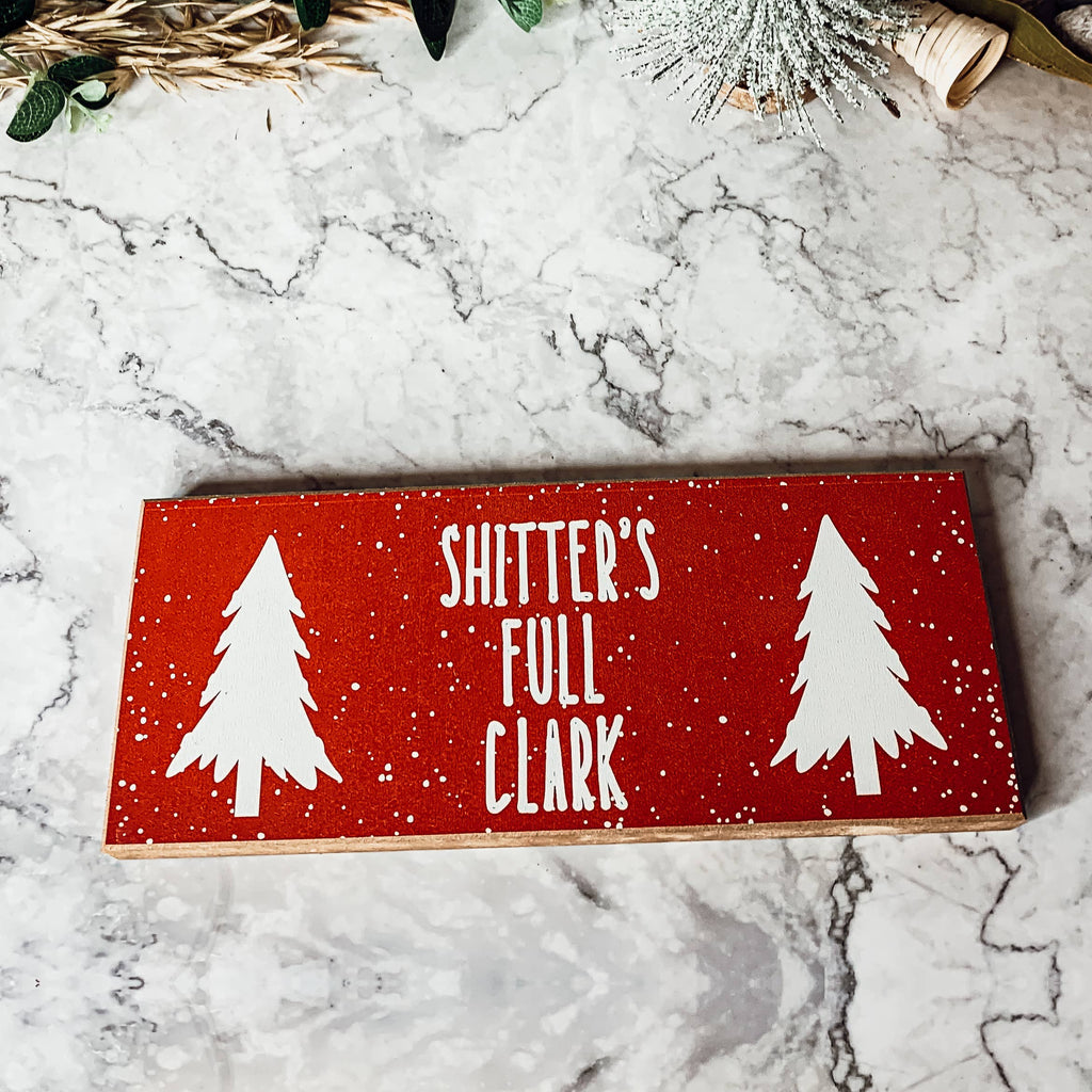 Merry Christmas to all & to all a Good Night Sign, Red Decor