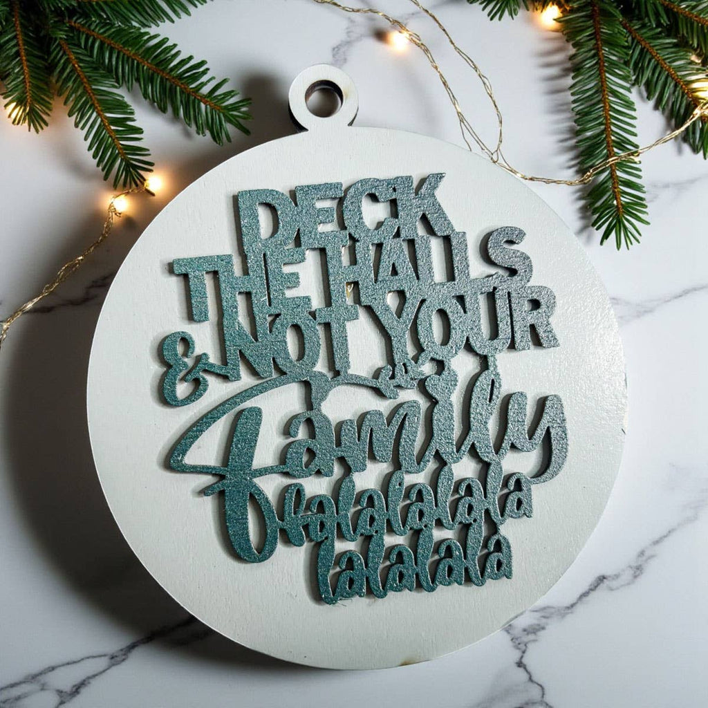 Hanging Christmas Decor + Handmade Wooden Ornament Funny