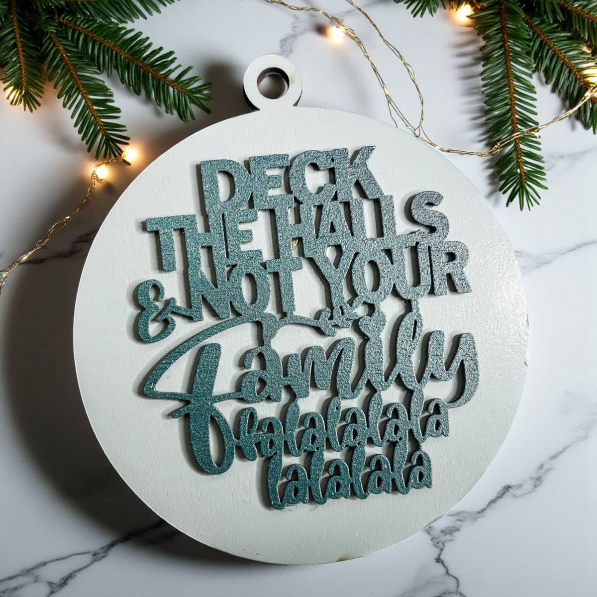 Hanging Christmas Decor + Handmade Wooden Ornament Funny