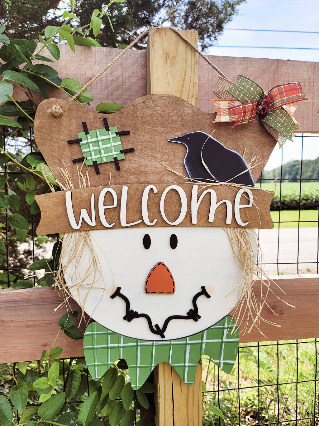 DIY Scarecrow Door Hanger