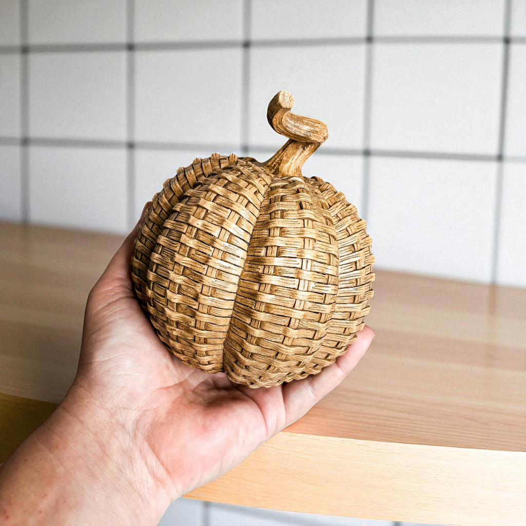 Neutral Fall Halloween Shelf Decor, Cute Pumpkin Home & Gift