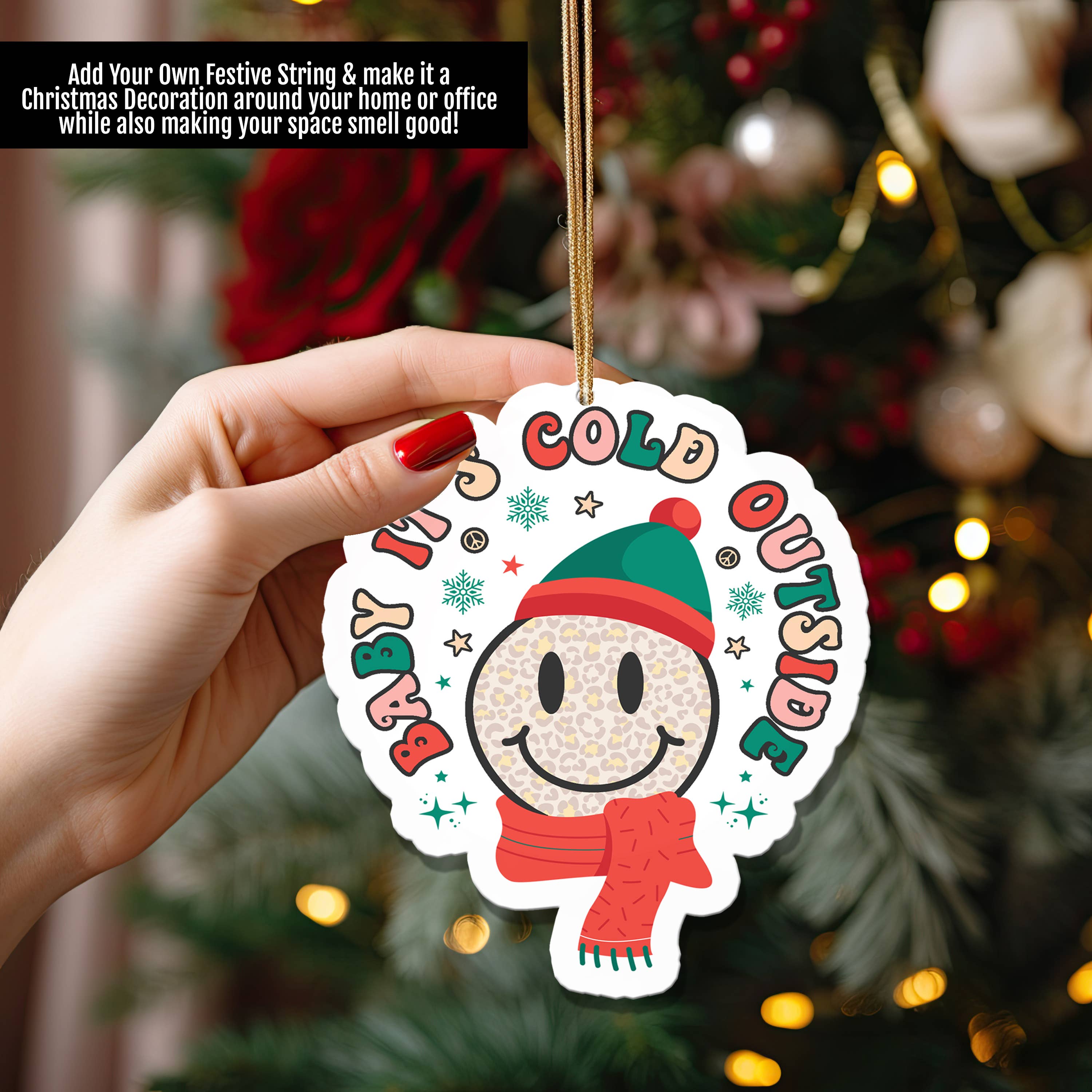Naughty List, Hanging Air Freshener Christmas for Cars