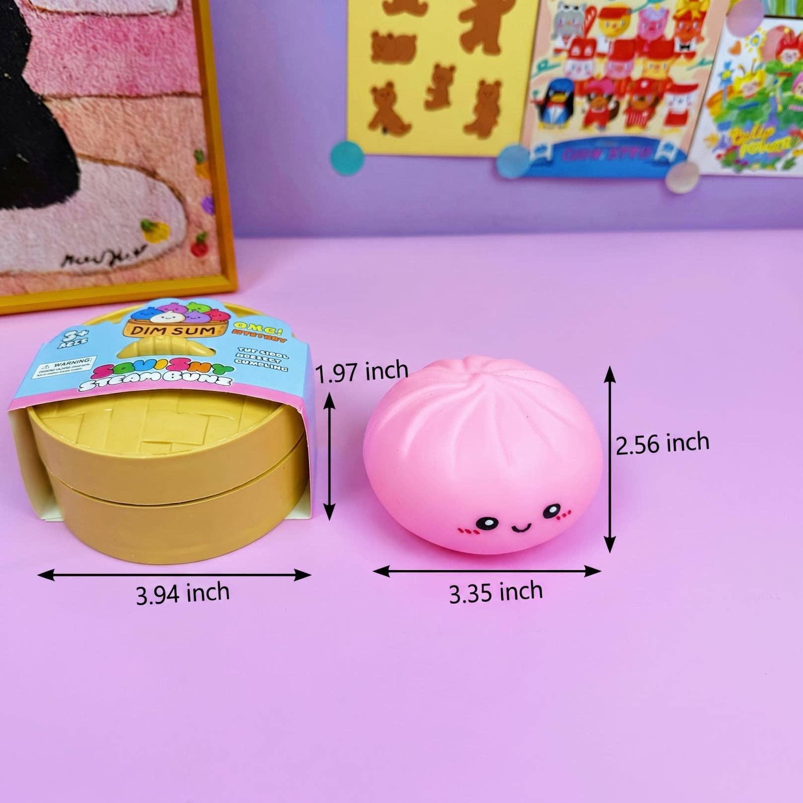 Solid Color Dumpling Shape Squishy Soft Squeeze Stress Toy