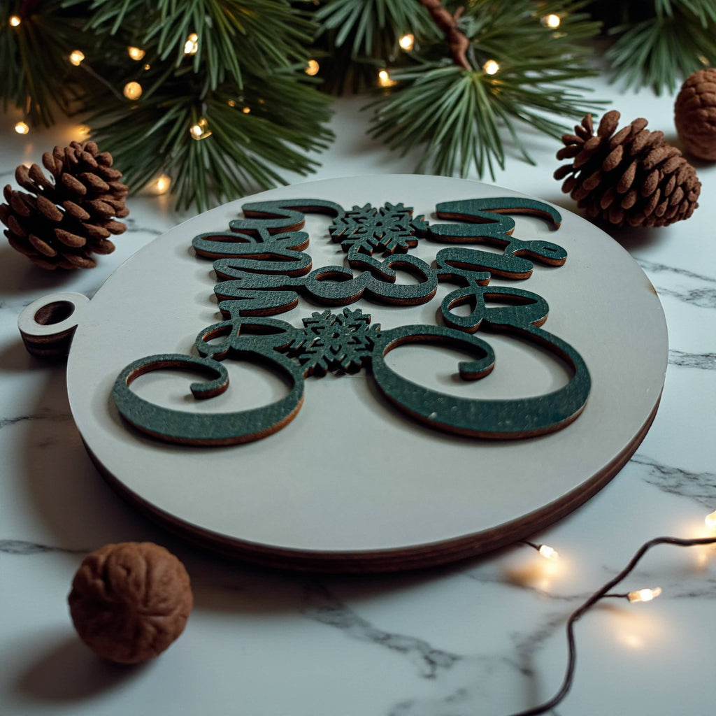 Hanging Christmas Decor + Handmade Wooden Ornament Funny