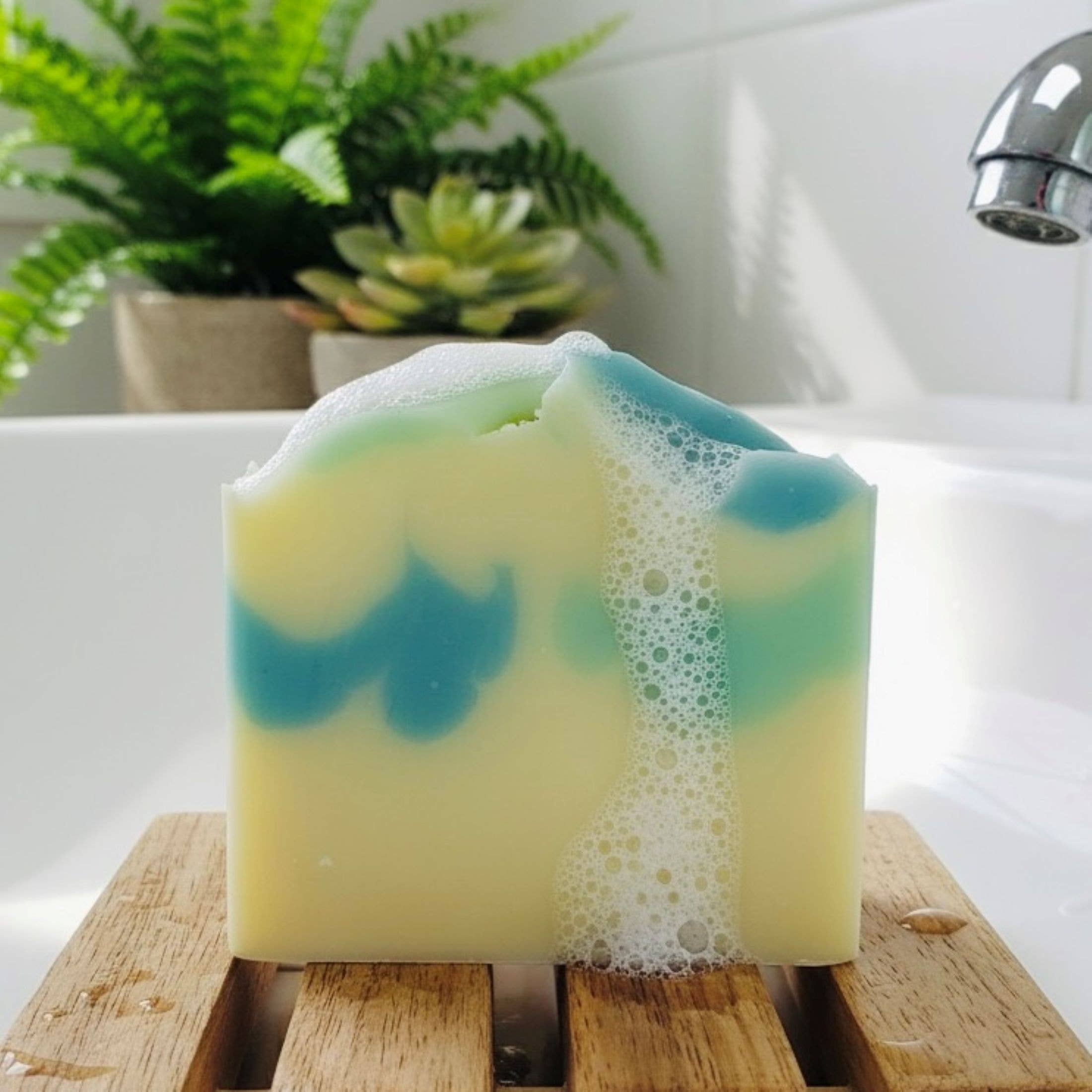 White Tea Ginger Handmade Soap Bar VEGAN COLD PROCESS