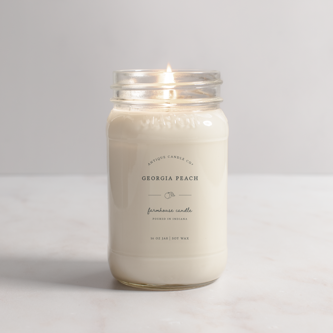 Georgia Peach - Soy Wax Mason Jar Candle