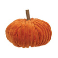 Orange Ribbed Plush Large Pumpkin