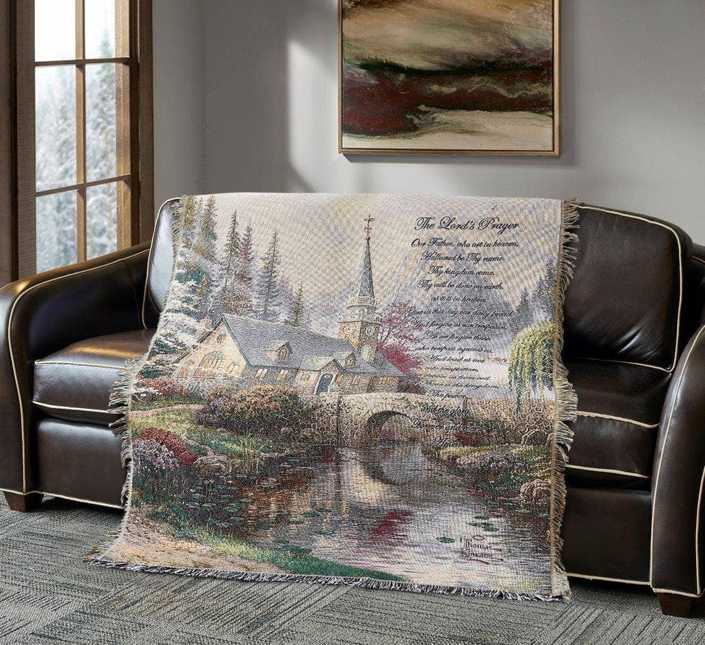 The Lord's Prayer Woven Tapestry Throw