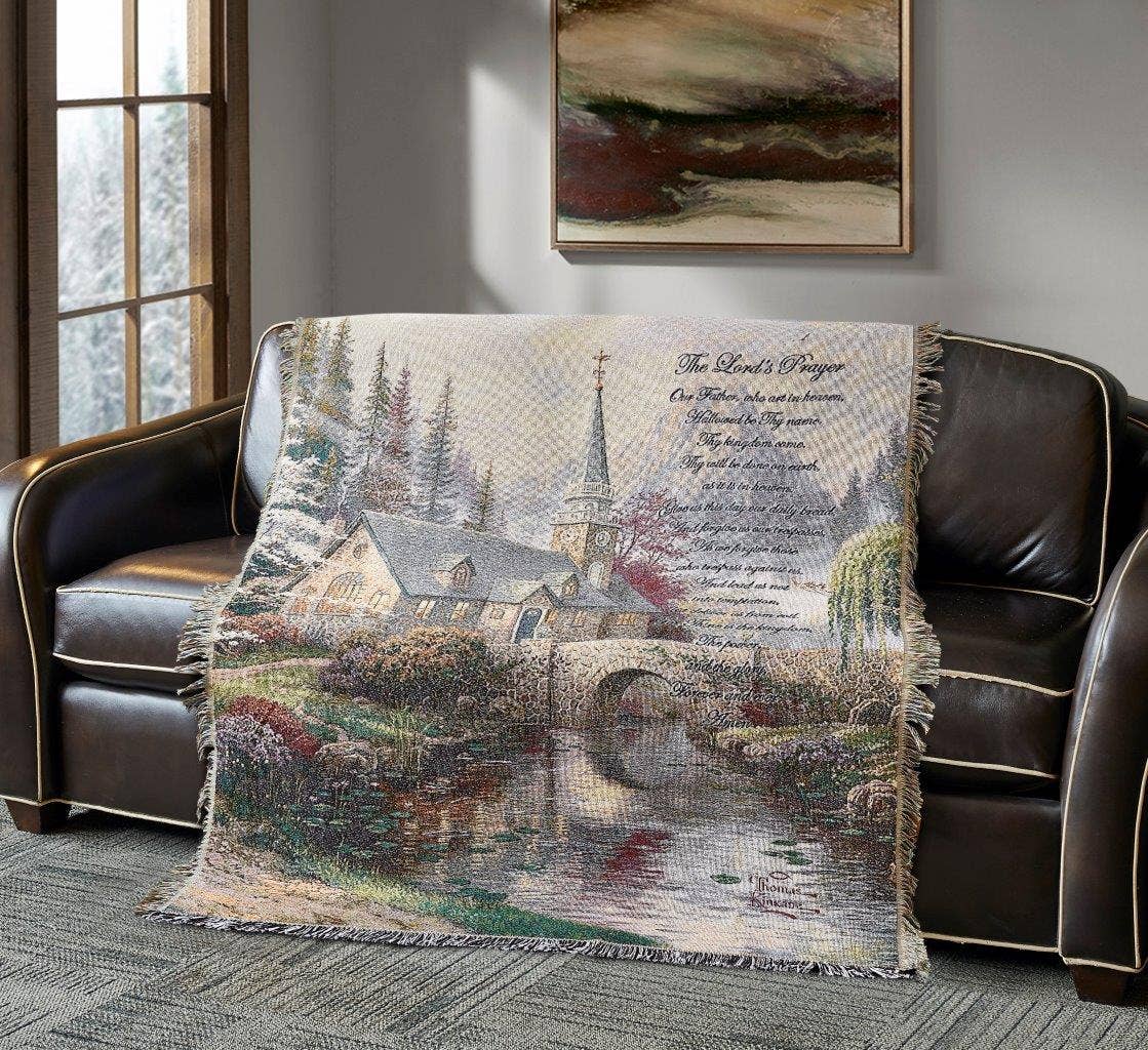 The Lord's Prayer Woven Tapestry Throw
