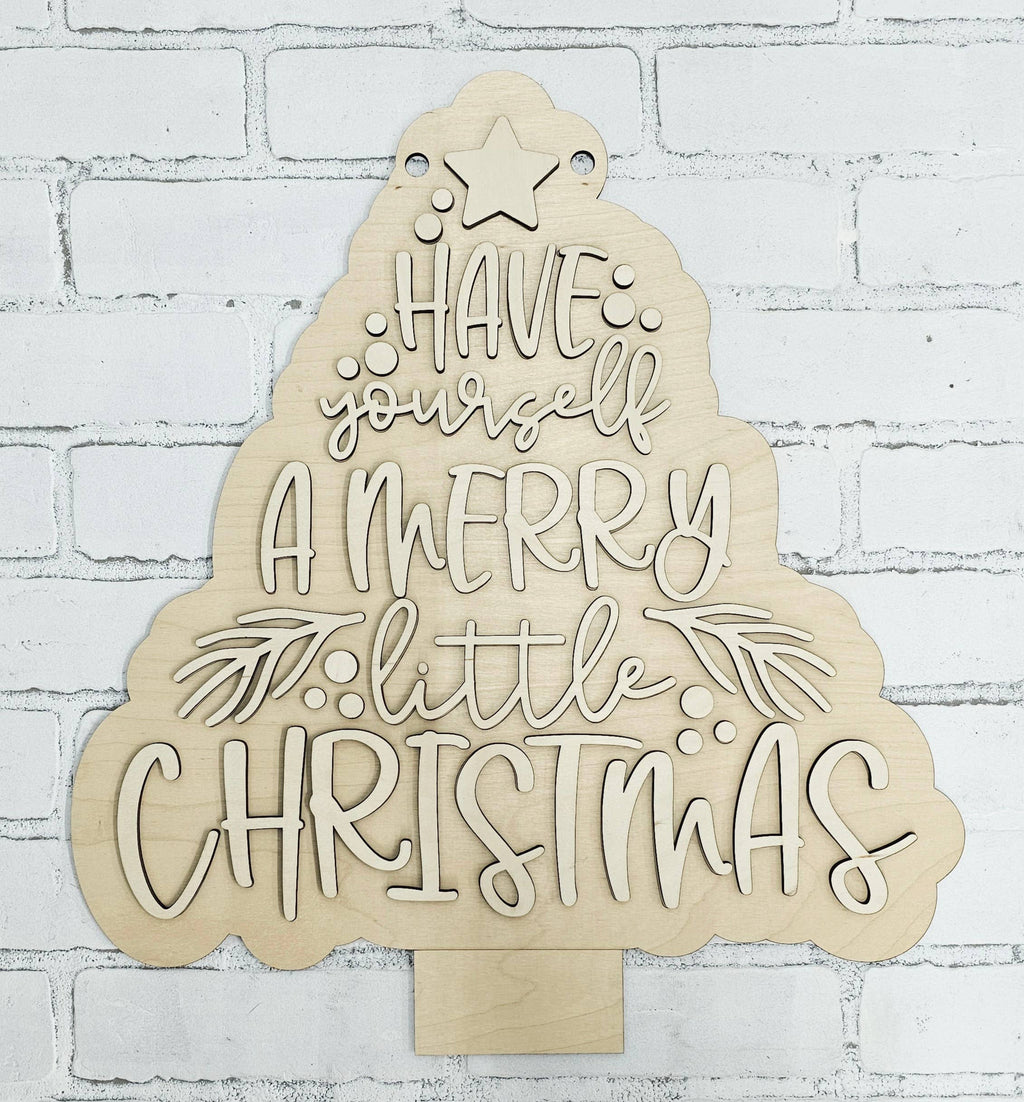 DIY Have Yourself a Merry Little Christmas Door Hanger
