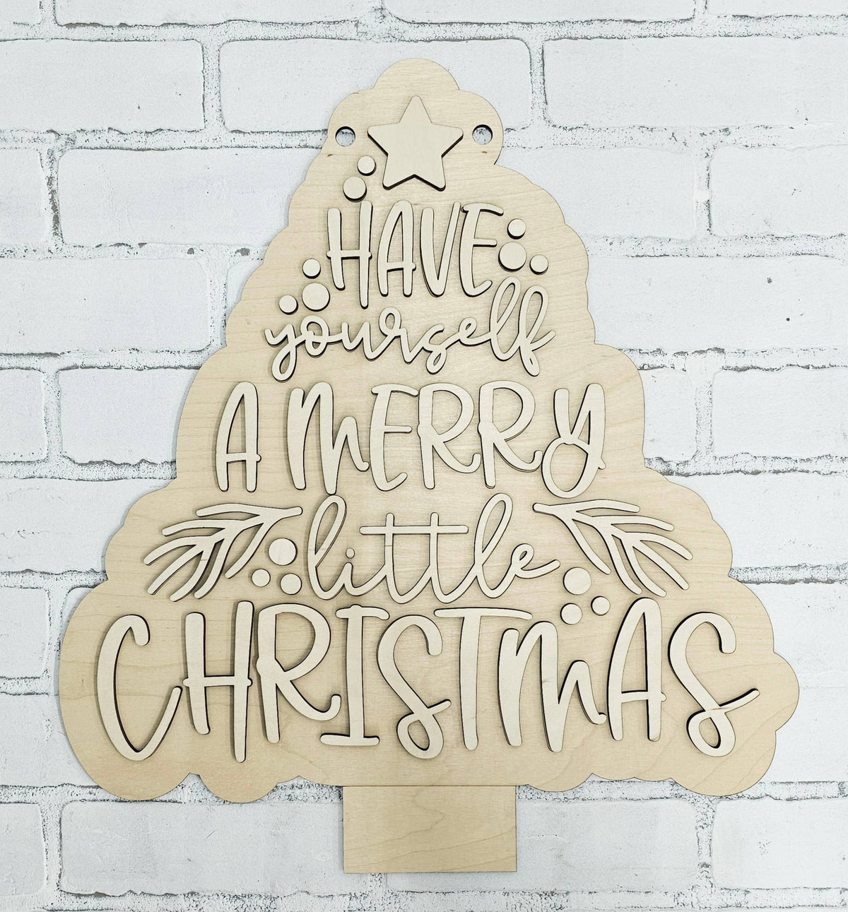 DIY Have Yourself a Merry Little Christmas Door Hanger